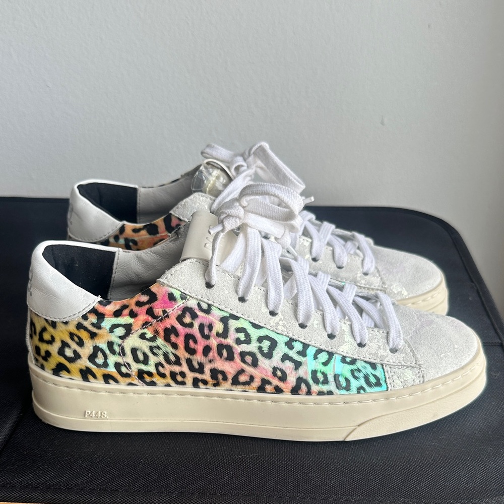 P448 Multicolor Leopard Print Sneakers